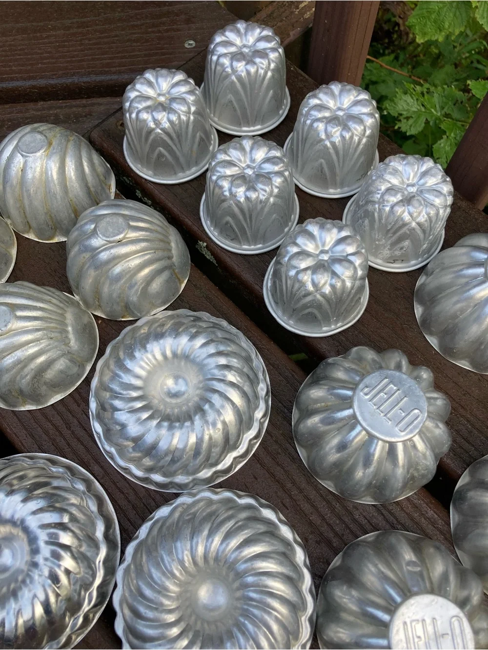 Vintage Aluminum Jello Gelatin Molds Lot of 21 6 Designs JELL-O Retro Kitchen